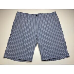Tommy Bahama Shorts Mens 36 Blue Striped Seersucker Stretch Casual Summer Nylon